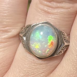 Etiopisk Opal (Unisex) Justerbar 925 Sølv