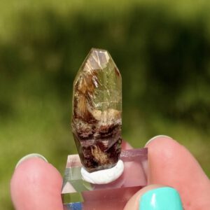 Golden Rutile ¨Flowers¨ in Gardenquartz Freeform