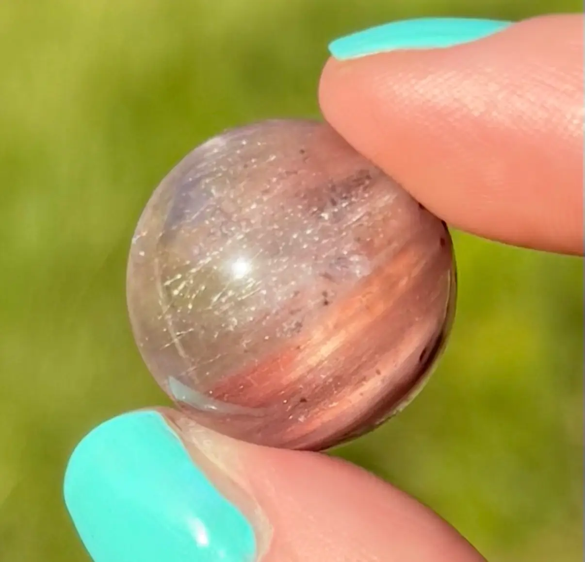 Pink Amphibol Gardenquartz Kule - Bilde 2