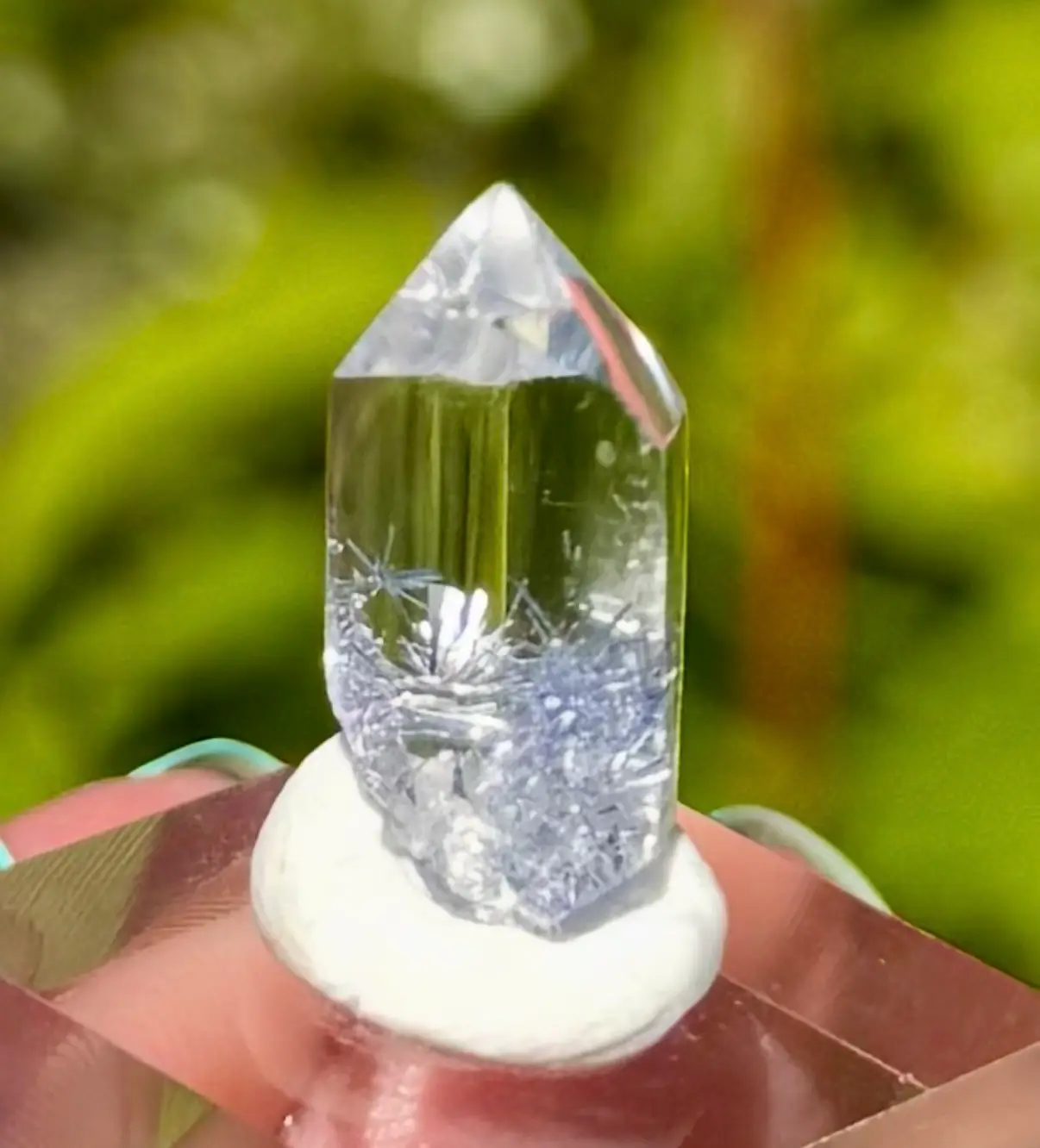 Dumortierite in Quartz fra Brasil