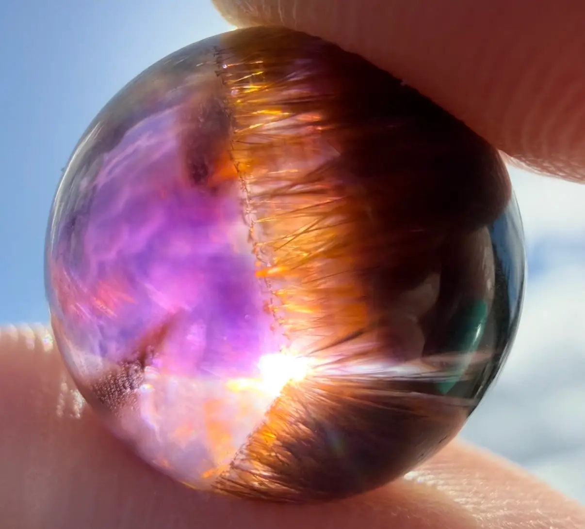 Golden Rutile Ametyst Kule Fra Brasil - Bilde 2