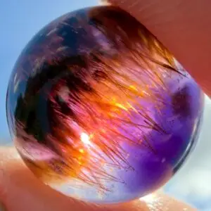 Golden Rutile Ametyst Kule Fra Brasil