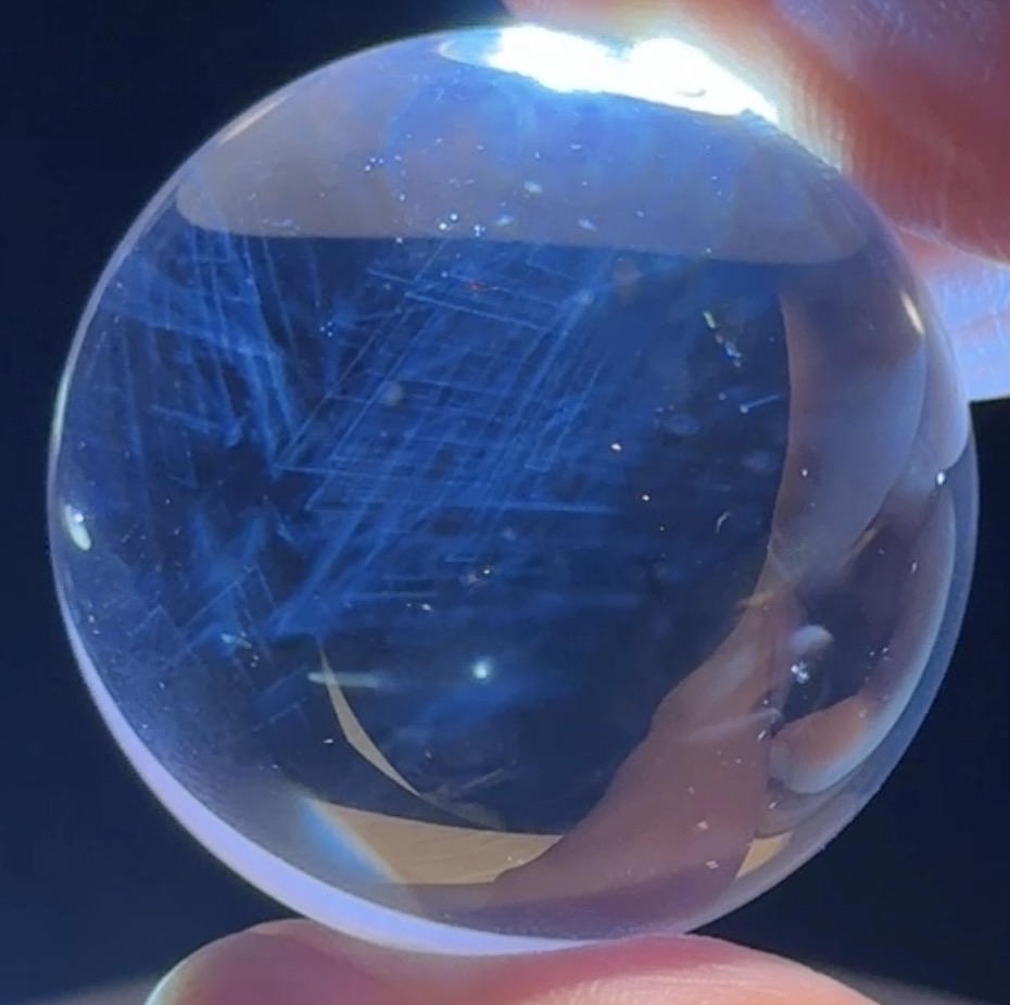 Blue Needle/ Blue Feather Quartz Kule - Bilde 2