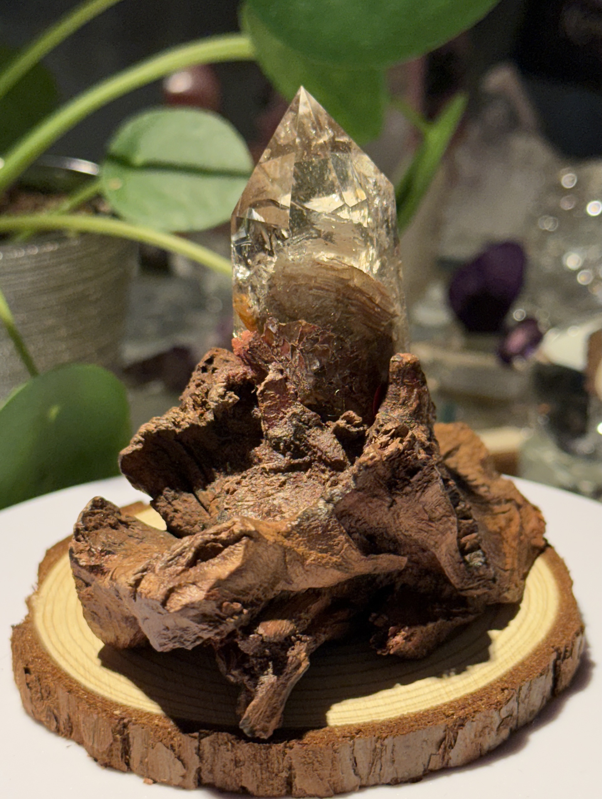 Gardenquartz på tre base - Bilde 3