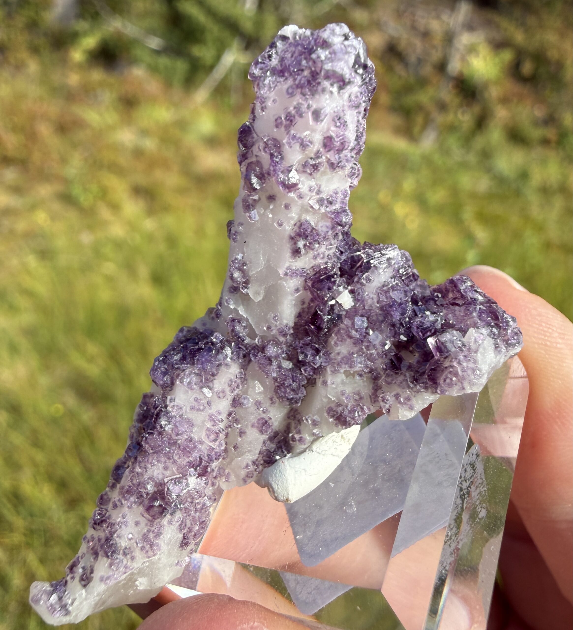 Candlequartz med Fluoritt