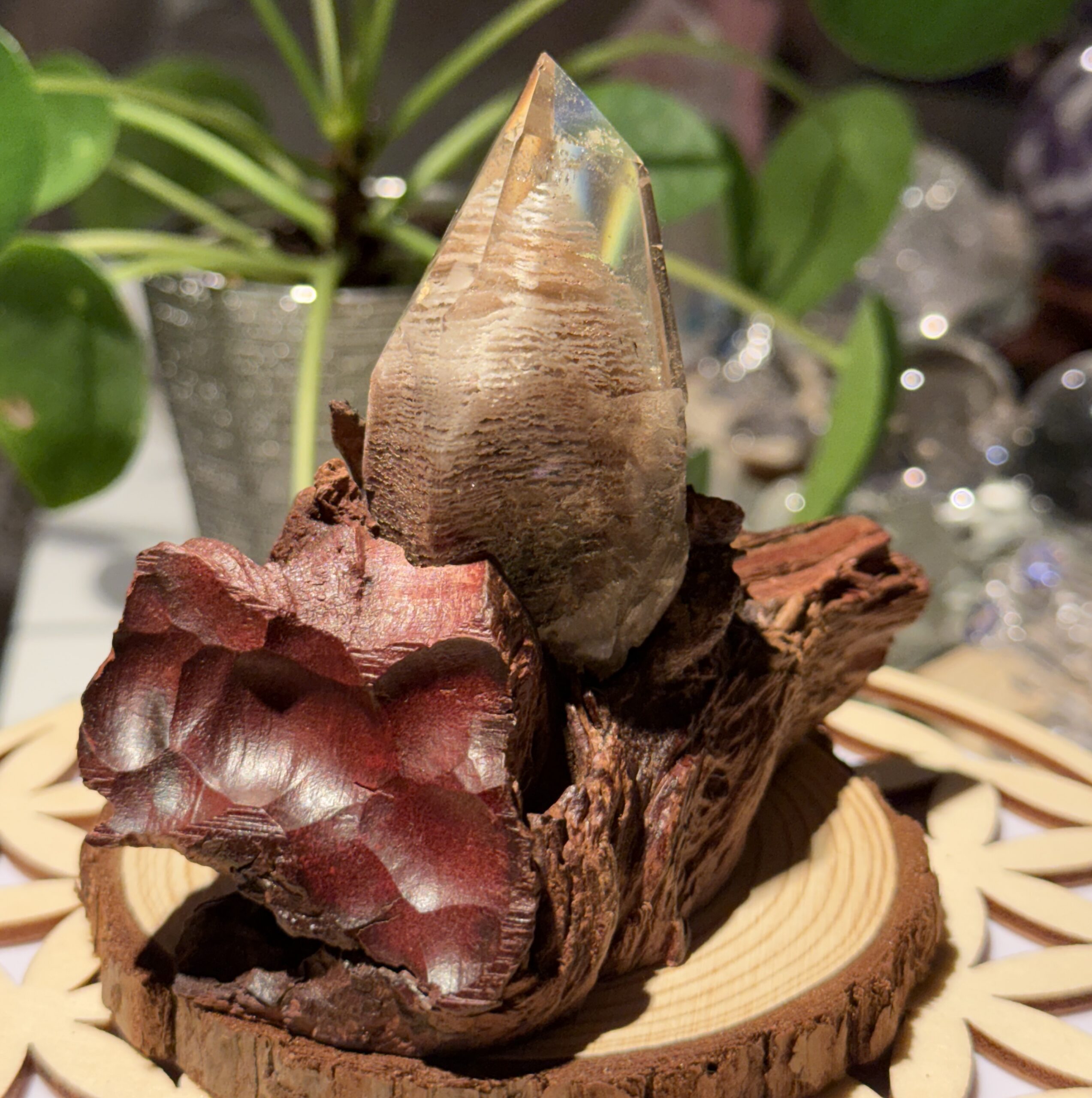 Gardenquartz på Fersken Tre base